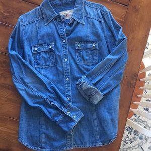 Gap limited edition blue jean top